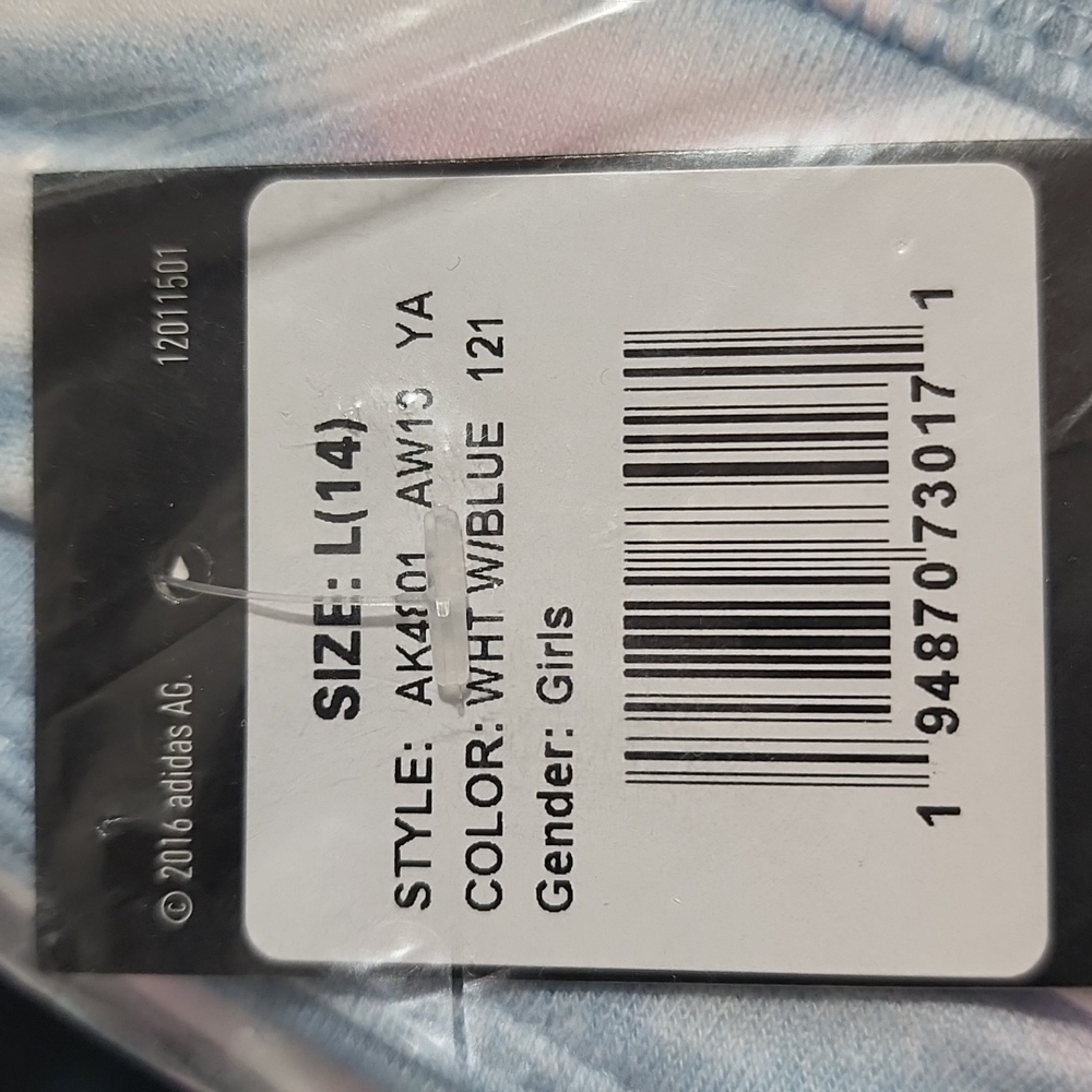 New adidas Kids All Over Print Cotton 3-Stripes 7/8 Tights - Picture 2 of 4